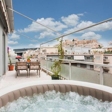 Lovely Apt W/Heated Jacuzzi &Full Acropolis View 雅典 外观 照片